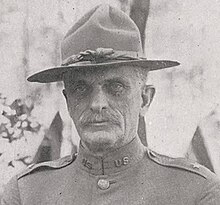 1918 black and white head and shoulders photo of Brigadier Charles L. Phillips in fatigue uniform and campaign hat