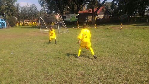 FG academy players form the under 13 side training at the Nakuru Athletic Club