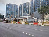 Exit A of Woodleigh station with the developing Bidadari Estate