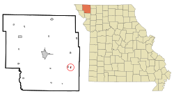Location of Clyde, Missouri