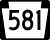Pennsylvania Route 581 marker