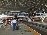 Platform view of Wuhan railway station