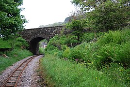 Bridge carrying the A595 across the line