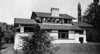 Ralph Griffin House, Edwardsville, Illinois, 1913, Walter Burley Griffin
