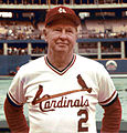 Red Schoendienst managed the Cardinals from 1965 to 1976, 1978, 1980 and won two World Series titles with St. Louis.