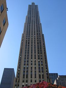30 Rockefeller Plaza, seen from the base looking up