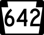 Pennsylvania Route 642 marker