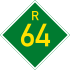 Provincial route R64 shield