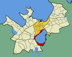 Ülemistejärve within the district of Kesklinn (Midtown).