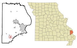 Location of Delta, Missouri