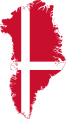 Flag map of Greenland (Denmark)