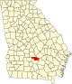 State map highlighting Ben Hill County