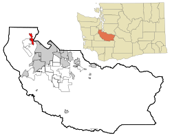 Location of Gig Harbor, Washington