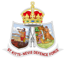 The emblem of Saint Kitts and Nevis Defence Force featuring the Tudor Crown