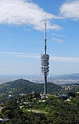 The Torre de Collserola on the Tibidabo is the tallest structure in Barcelona (288.4m).