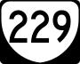 State Route 229 marker