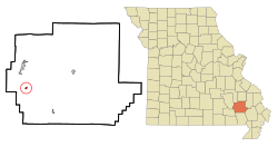 Location of Mill Spring, Missouri