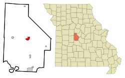 Location in Morgan County and the state of Missouri