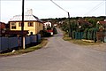 A street in the borough, leading uphill to the church
