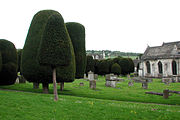 The St Mary's Parish churchyard is notable for its ancient and numerous yew trees.