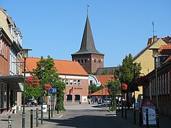 Pedestrian zone in Sakskøbing
