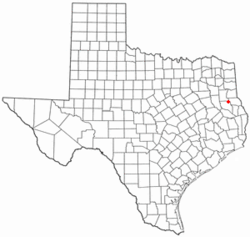 Location of Garrison, Texas