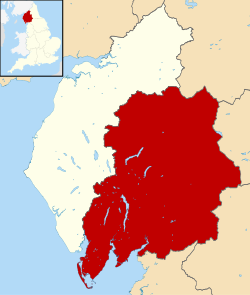 Westmorland and Furness shown within Cumbria