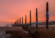 A series of serges at Cape Burhan on Olkhon Island on Lake Baikal