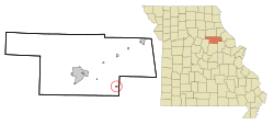 Location of Martinsburg, Missouri