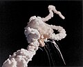Space Shuttle Challenger explodes