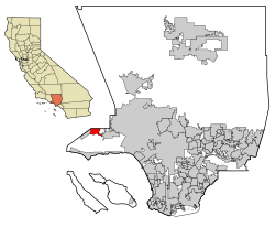 Location of Agoura Hills in Los Angeles County