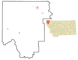 Location of Eureka, Montana