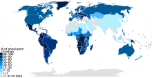 map of worldwide Christianity in 2011