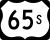 U.S. Highway 65S marker