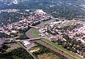 Aerial view of downtown Rome, circa 1989