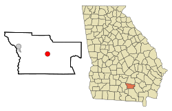 Location in Atkinson County and the state of Georgia