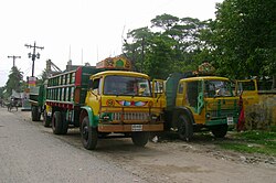 Trucks at Benapole Land Port