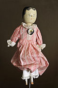 Peg wooden doll from Val Gardena, late 19th century