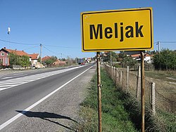 Entrance sign to Meljak