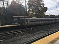 Philadelphia-bound SEPTA Paoli/Thorndale Line train stops at Exton station in November 2018