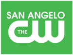 The CW network logo with San Angelo above it, right-aligned