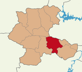 Map showing Battalgazi District in Malatya Province