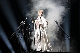 Mustii performing "Before the Party's Over" in Malmö (2024)