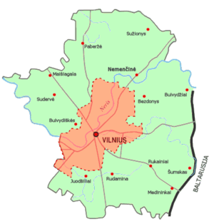 Vilnius district, largest settlements