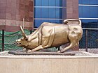 Statue of a bull outside Islamabad Stock Exchange