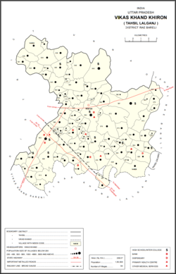 Map showing Bari (#628) in Khiron CD block