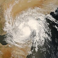 Remnants of hurricane ARB 02 over Yemen