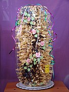 Tall Šakotis, decorated with flowers