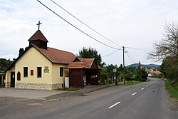 Street with chapel