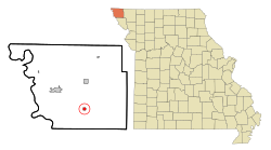 Location of Fairfax, Missouri